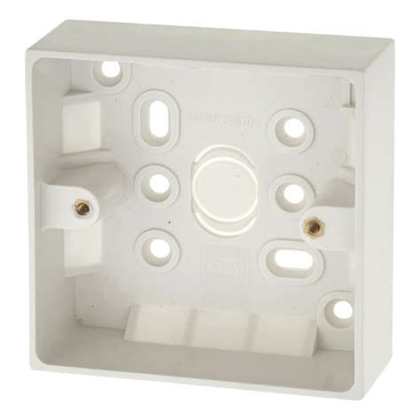 bg electrical 1 gang surface pattress box 32mm white|BG 1 Gang White Surface Pattress Box .